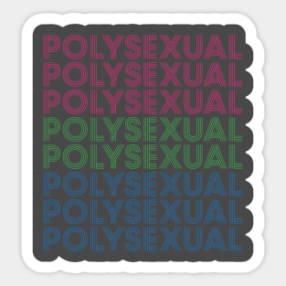 Retro Polysexual Pride Sticker